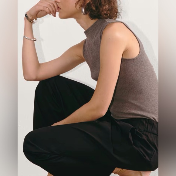 Everlane The Easy Pant Straight Pant Cotton Pull On Elastic Waist Women's Small - Picture 4 of 13